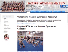 Tablet Screenshot of ivanovsgymnastics.com